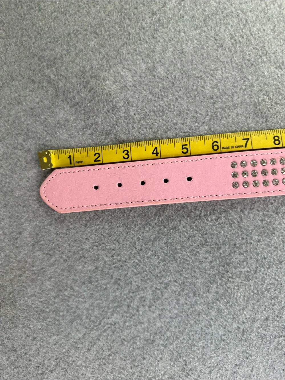 Bling Rhinestone Pink Dog Collar Adjustable